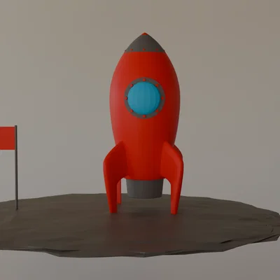 Mô hình tiểu cảnh tên lửa không gian (Space Rocket Diorama)