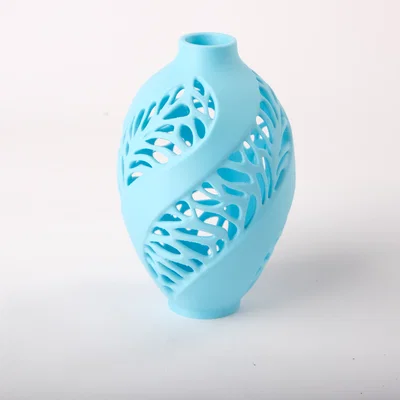 Bình Hoa Blue Leaf Lace Vase In 3D
