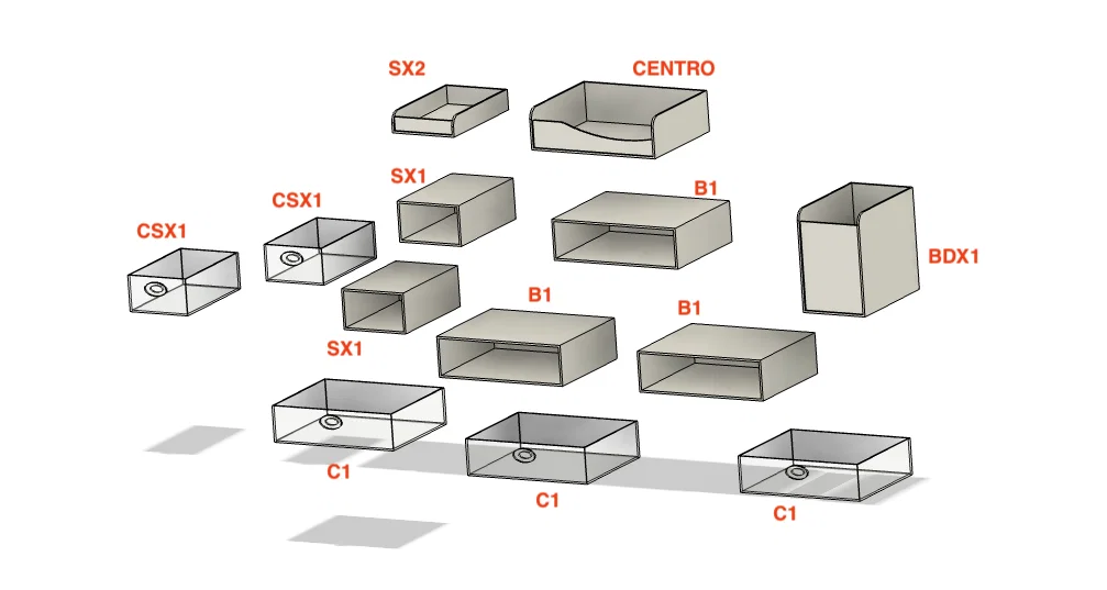 Khay Đựng Đồ Đa Năng ORGANIZZATORE GT624 - In 3D Tiện Lợi - Image 5