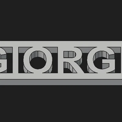 Móc khóa tên Giorgia thiết kế đơn giản, dễ in 3D
