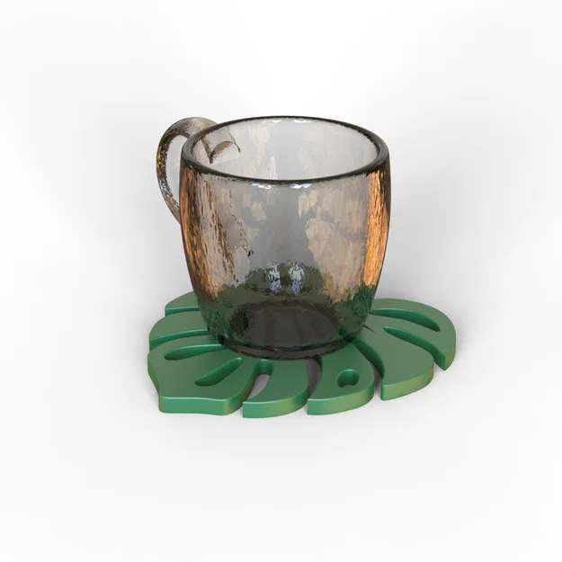 Đế lót ly hình lá Monstera (Monstera Leaf Coaster) - Image 3