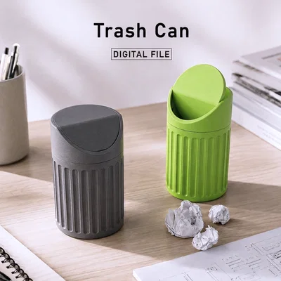 Thùng rác để bàn mini - Đồ trang trí in 3D dễ thương