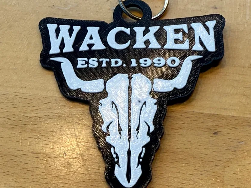 Móc khóa Wacken Anhänger - Phụ kiện 3D cho tín đồ nhạc Rock - Image 1