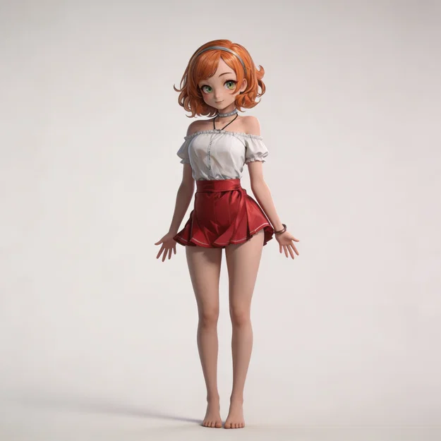 Mô hình Anime Girl - Strawberry Blonde Delight in 3D cực xinh - Image 1