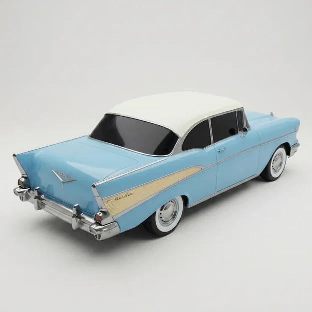 Mô hình 3D xe cổ Chevrolet Bel Air 1957 sang trọng - Image 2