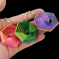 Móc khóa đồ chơi Fidget hình lục giác - Thumbnail 1