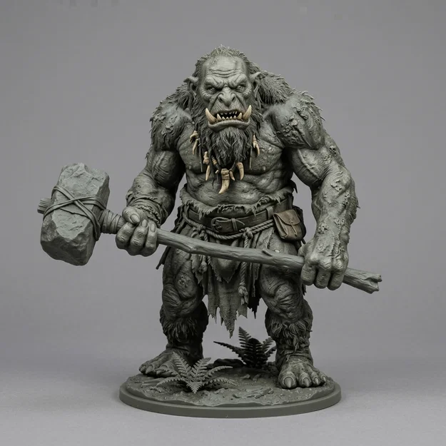 Mô hình 3D Woodland Troll: Quái vật rừng già mạnh mẽ cho người sưu tầm - Image 1