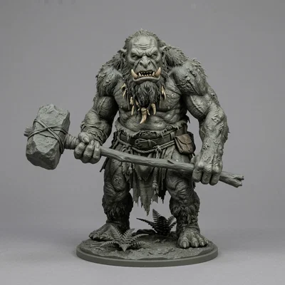 Mô hình 3D Woodland Troll: Quái vật rừng già mạnh mẽ cho người sưu tầm