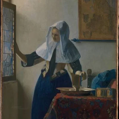 Mô hình 3D Người đàn bà với bình nước của Johannes Vermeer