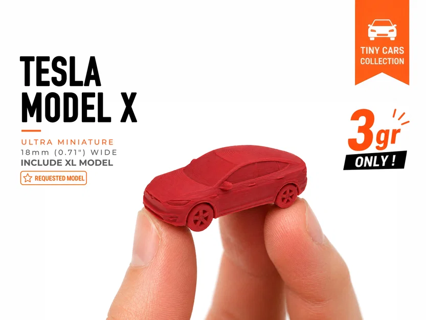 Tiny Tesla Model X - Bộ sưu tập xe mô hình mini - Image 1