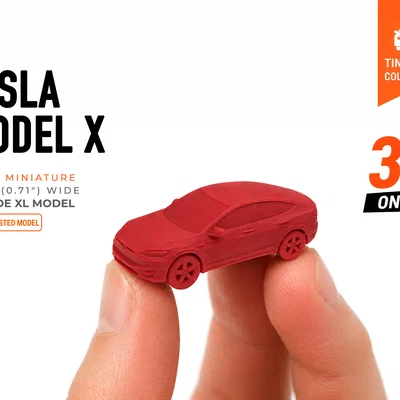 Tiny Tesla Model X - Bộ sưu tập xe mô hình mini