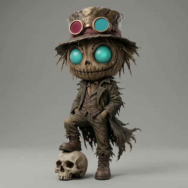 Mô hình 3D Steampunk Imp: Tượng trang trí phong cách kinh dị độc đáo - Image 1