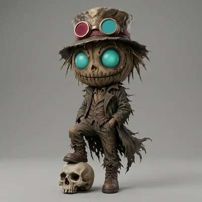 Mô hình 3D Steampunk Imp: Tượng trang trí phong cách kinh dị độc đáo