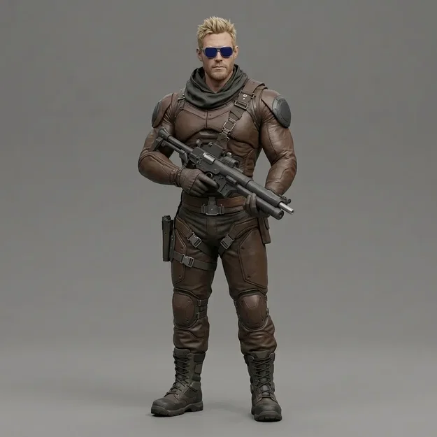 Mô hình 3D nhân vật Sci-Fi Perimeter Patrol Guard đầy cá tính - Image 1