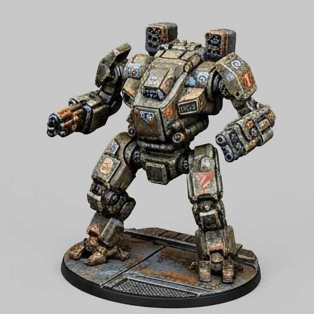 Mô hình Robot Chiến đấu (Combat Mech) in 3D cực ngầu cho game RPG - Image 1