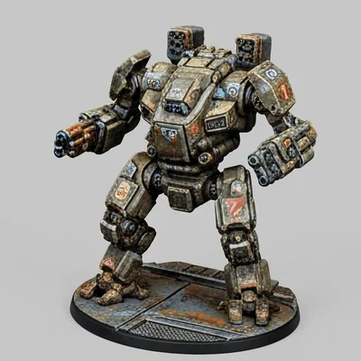 Mô hình Robot Chiến đấu (Combat Mech) in 3D cực ngầu cho game RPG
