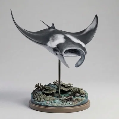 Mô hình 3D Cá Đuối Khổng Lồ (Giant Manta Ray) trang trí độc đáo
