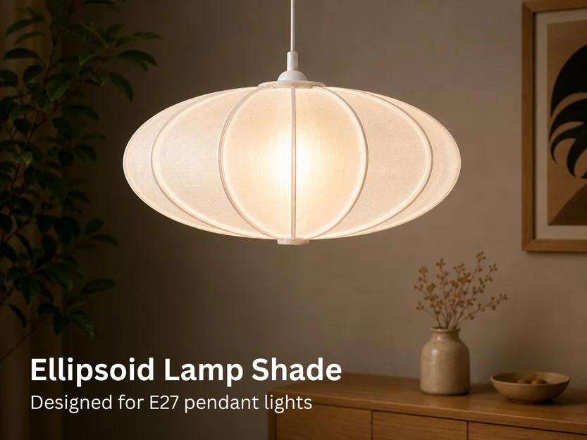 Chụp đèn Ellipsoid cho đèn thả E27 - Image 1