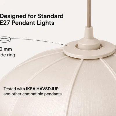 Chụp đèn Ellipsoid cho đèn thả E27