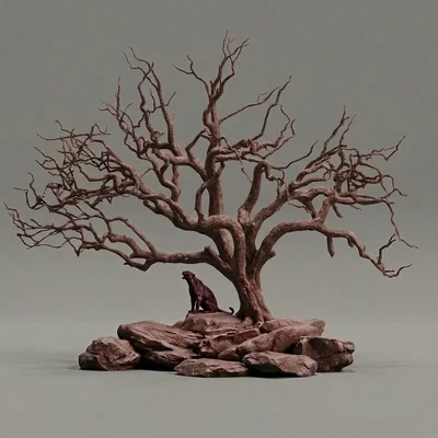 Mô hình trang trí Cat People - The Leopard Tree (1985) ấn tượng