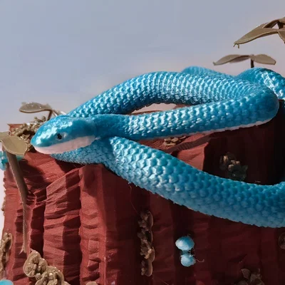 Rắn lục đảo (Trimeresurus insularis) - Mô hình tiểu cảnh để bàn