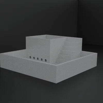 Chậu Cây Phong Cách Brutalist Hiện Đại - Tự In 3D Độc Đáo