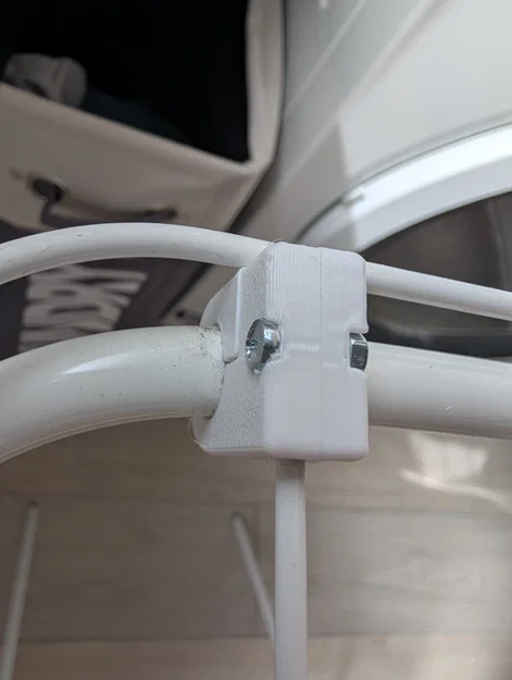 Khớp nối kẹp khung giá phơi đồ Jall Ikea in 3D - Image 1