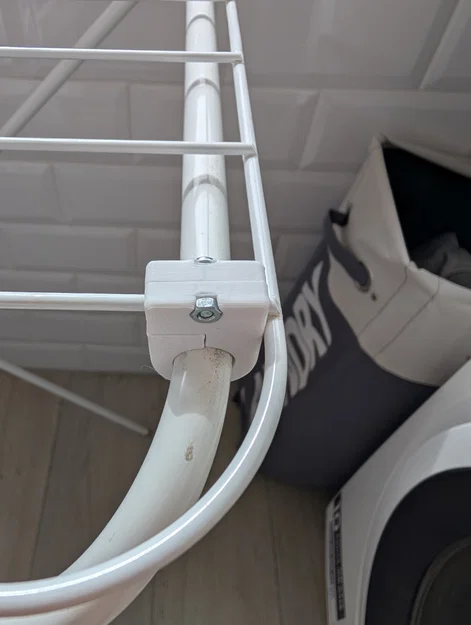 Khớp nối kẹp khung giá phơi đồ Jall Ikea in 3D - Image 2