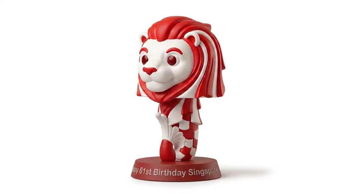 Mô hình Merlion Clicker - Kỷ niệm Quốc khánh Singapore - Image 1