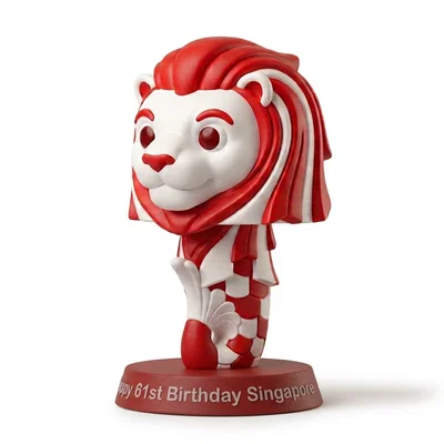 Mô hình Merlion Clicker - Kỷ niệm Quốc khánh Singapore