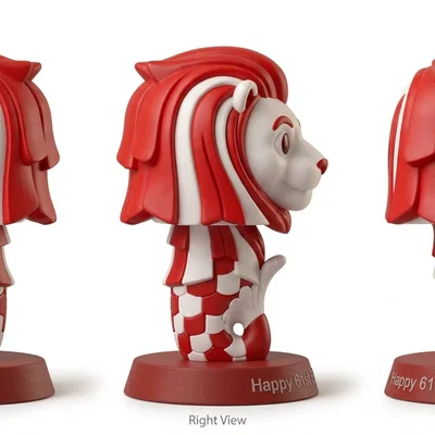 Mô hình Merlion Clicker - Kỷ niệm Quốc khánh Singapore