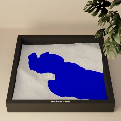 Lâu đài Fuschlsee, Áo - Mô hình địa hình 3D thu nhỏ