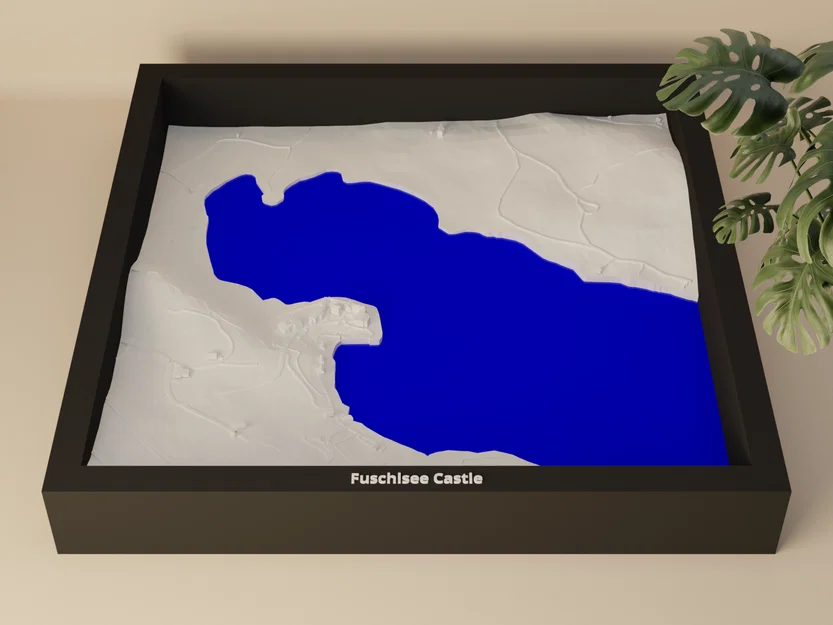 Lâu đài Fuschlsee, Áo - Mô hình địa hình 3D thu nhỏ - Image 4
