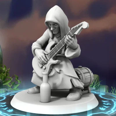 Mô hình Gnome Bard chơi Guitar - Nhân vật D&D độc đáo