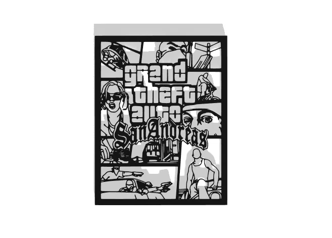 Mô hình trang trí treo tường Grand Theft Auto San Andreas cực chất - Image 1