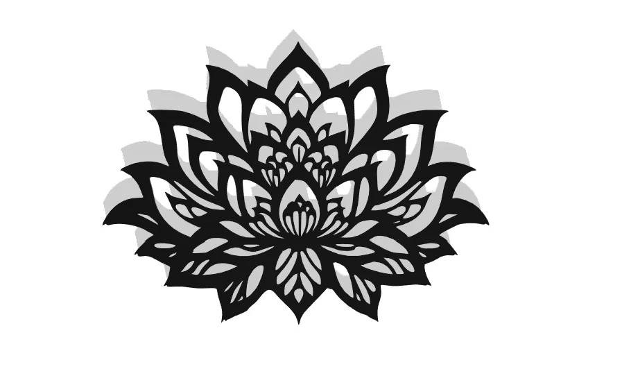 Mô hình trang trí tường hình hoa sen (Lotus Decor) nghệ thuật 3D - Image 1
