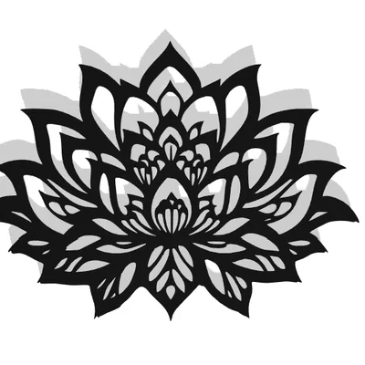 Mô hình trang trí tường hình hoa sen (Lotus Decor) nghệ thuật 3D