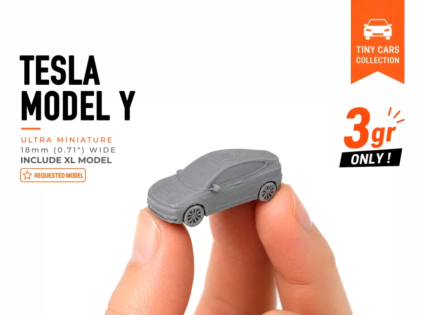 Tiny Tesla Model Y - Dòng xe mô hình tí hon - Image 1