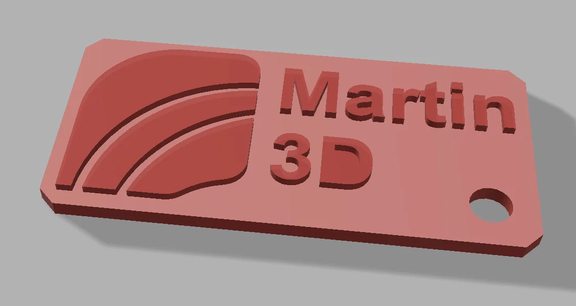 Mẫu in 3D móc khóa logo cá nhân phong cách - Image 1