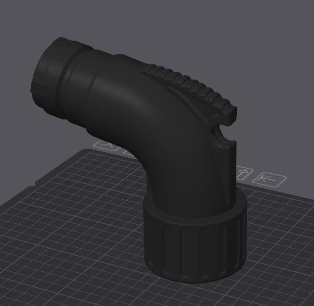 Đầu nối ống hút bụi mùn cưa cho máy móc - Mẫu in 3D tiện ích - Image 1