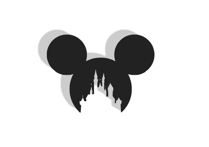 Mô hình treo tường trang trí hình lâu đài Mickey 3D - Image 1