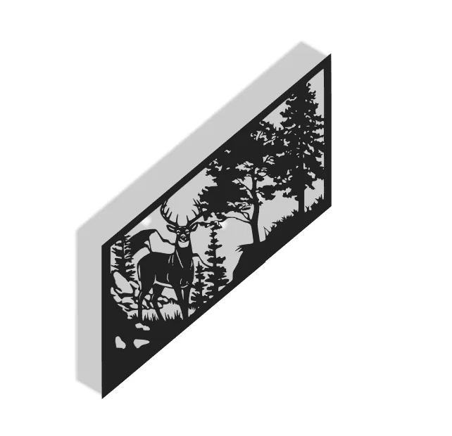 Mẫu in 3D Forest Decor - Tranh treo tường hình hươu rừng nghệ thuật - Image 1