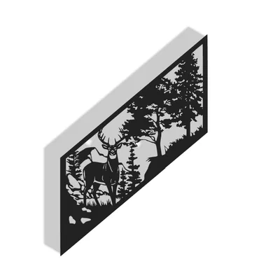 Mẫu in 3D Forest Decor - Tranh treo tường hình hươu rừng nghệ thuật