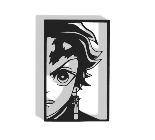 Mô hình treo tường Tanjiro Demon Slayer decor 3D ấn tượng - Image 1