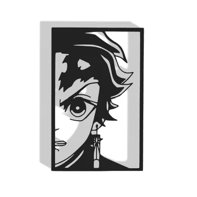 Mô hình treo tường Tanjiro Demon Slayer decor 3D ấn tượng
