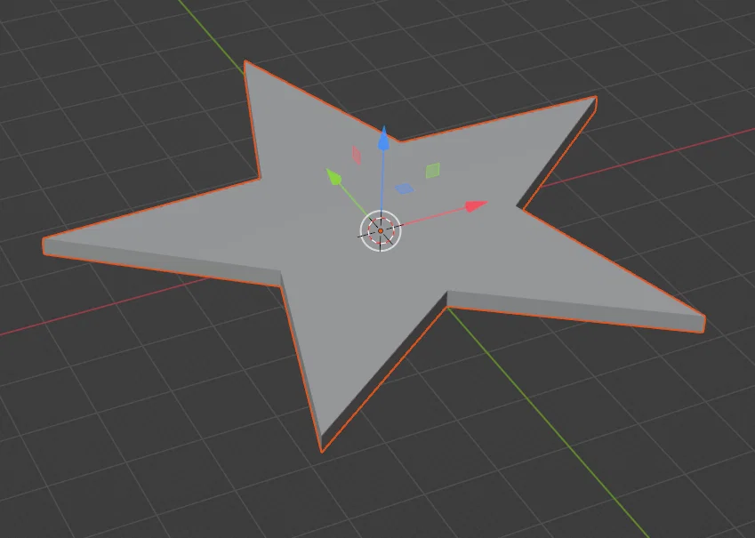 Mô hình 3D ngôi sao 5 cánh cơ bản (Basic 5 point star) chất lượng cao - Image 1