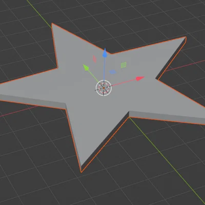 Mô hình 3D ngôi sao 5 cánh cơ bản (Basic 5 point star) chất lượng cao
