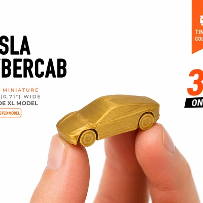 Tiny Tesla Cybercab - Bộ sưu tập xe mô hình tí hon