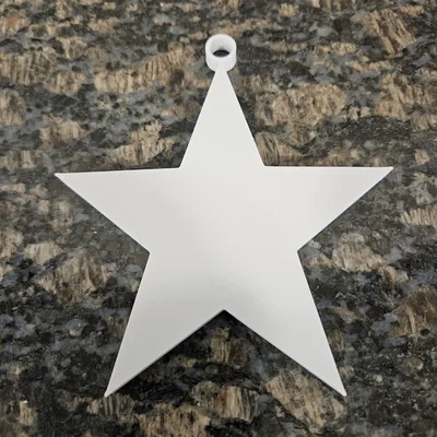 Mẫu trang trí hình ngôi sao 5 cánh (Star Ornament) in 3D đẹp