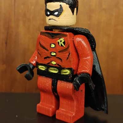 Mô hình Lego Robin in 3D - Đồ chơi trang trí siêu anh hùng DC